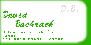 david bachrach business card